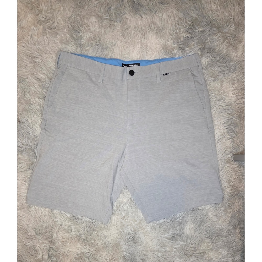 Hurley x Buckle Mens Grey Nike Dri-FIT Hybrid Shorts Size 38